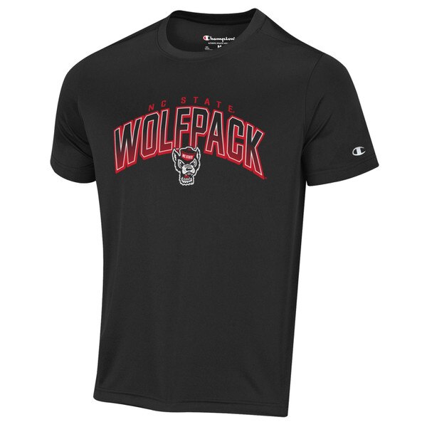 Black Short Sleeve Poly Tee - NC St